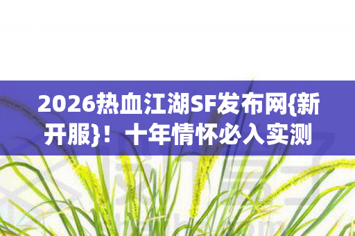 2026热血江湖SF发布网图片