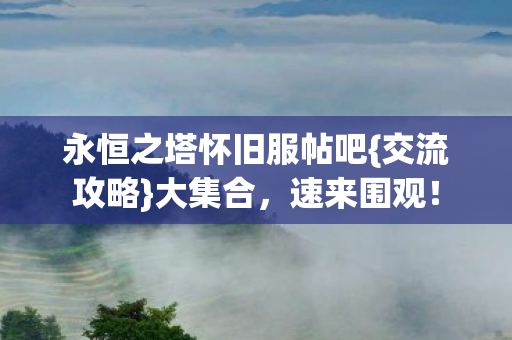 永恒之塔怀旧服帖吧图片