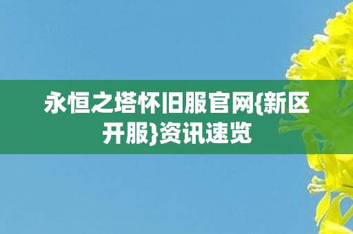 永恒之塔怀旧服官网图片