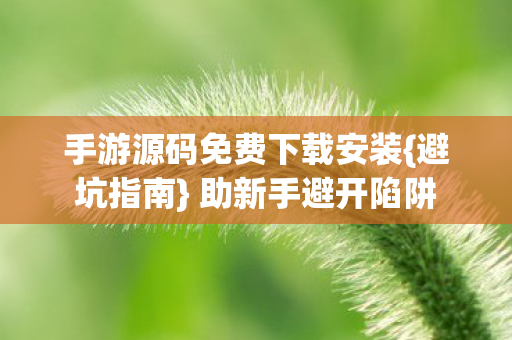 手游源码免费下载安装{避坑指南} 助新手避开陷阱 手游源码免费下载安装{避坑指南} 助新手避开陷阱