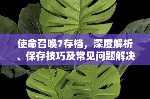 保存技巧及常见问题解决方法图片