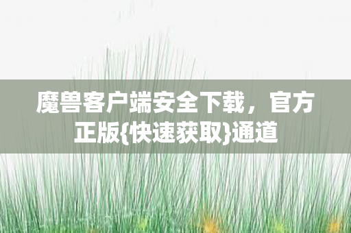 魔兽客户端安全下载图片