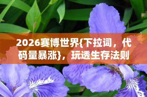2026赛博世界{下拉词，代码量暴涨}，玩透生存法则才知惊人真相