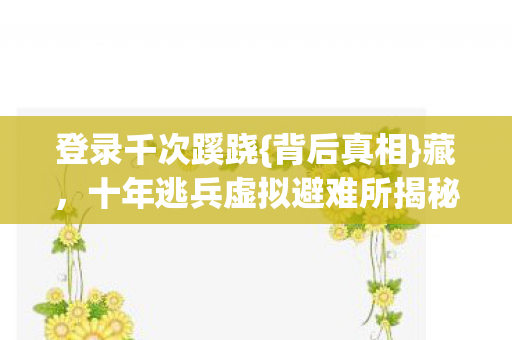 十年逃兵虚拟避难所揭秘图片