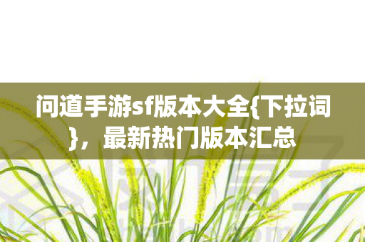 问道手游sf版本大全{下拉词},最新热门版本汇总 问道手游sf版本大全{下拉词},最新热门版本汇总