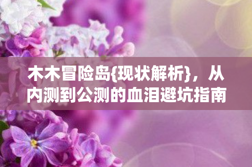 从内测到公测的血泪避坑指南图片