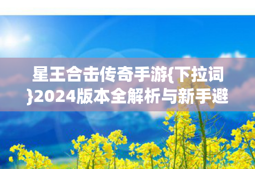 星王合击传奇手游{下拉词}2024版本全解析与新手避坑指南