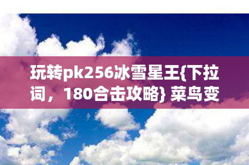 玩转pk256冰雪星王{下拉词，180合击攻略} 菜鸟变高手秘籍
