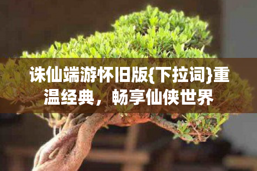 诛仙端游怀旧版图片