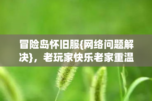 老玩家快乐老家重温经典图片