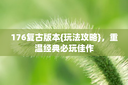 176复古版本{玩法攻略},重温经典必玩佳作 176复古版本{玩法攻略},重温经典必玩佳作