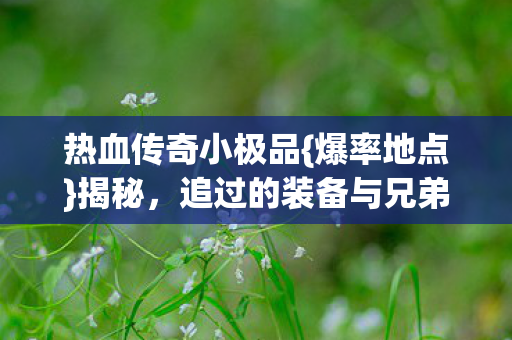 热血传奇小极品{爆率地点}揭秘,追过的装备与兄弟情回忆 热血传奇小极品{爆率地点}揭秘,追过的装备与兄弟情回忆