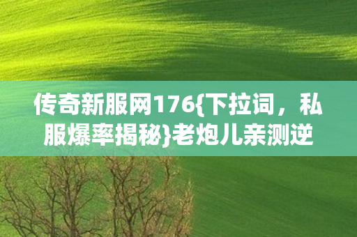 传奇新服网176{下拉词,私服爆率揭秘}老炮儿亲测逆天改命 传奇新服网176{下拉词,私服爆率揭秘}老炮儿亲测逆天改命