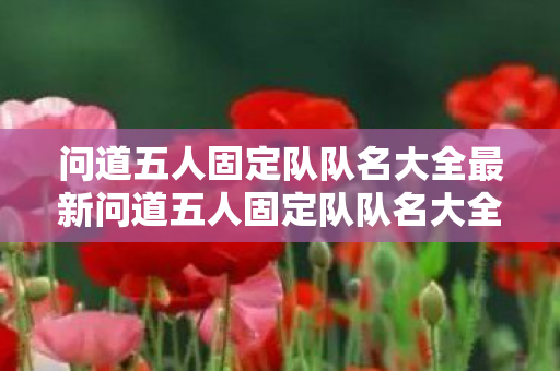 问道五人固定队队名大全最新问道五人固定队队名大全，最新问道五人固定队队名大全
