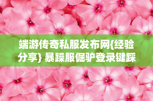 暴躁服倔驴登录键踩坑实录图片