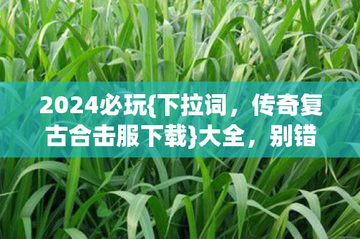 2024必玩{下拉词，传奇复古合击服下载}大全，别错过！