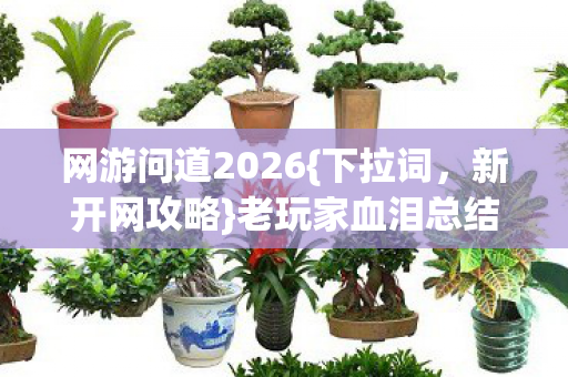 网游问道2026{下拉词,新开网攻略}老玩家血泪总结3个版本铁律 网游问道2026{下拉词,新开网攻略}老玩家血泪总结3个版本铁律