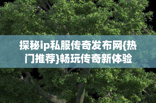 探秘ip私服传奇发布网{热门推荐}畅玩传奇新体验 探秘ip私服传奇发布网{热门推荐}畅玩传奇新体验