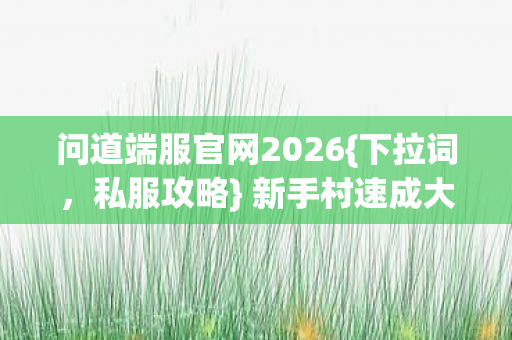 问道端服官网2026{下拉词,私服攻略} 新手村速成大神秘籍 问道端服官网2026{下拉词,私服攻略} 新手村速成大神秘籍