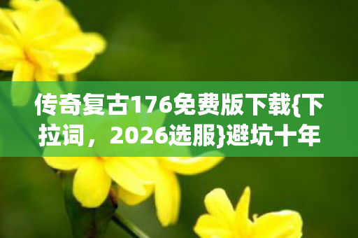 传奇复古176免费版下载{下拉词,2026选服}避坑十年玩家总结 传奇复古176免费版下载{下拉词,2026选服}避坑十年玩家总结