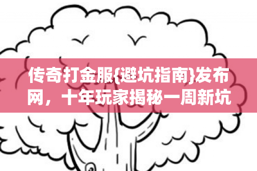 十年玩家揭秘一周新坑图片