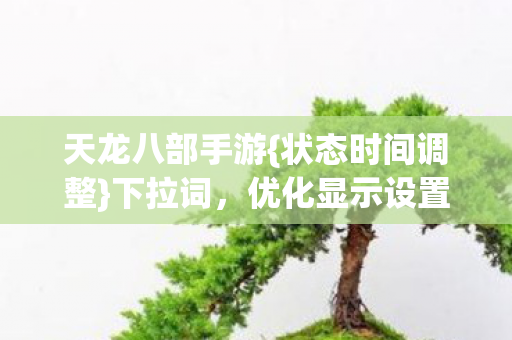 优化显示设置告别卡顿图片