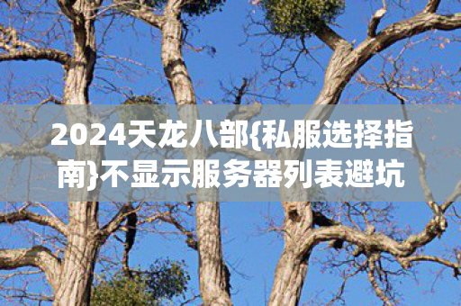2024天龙八部{私服选择指南}不显示服务器列表避坑法 2024天龙八部{私服选择指南}不显示服务器列表避坑法