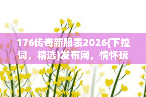 176传奇新服表2026图片