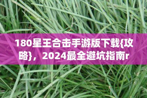 2024最全避坑指南rxcq老玩家分享图片