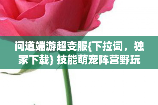 技能萌宠阵营野玩法超带感图片