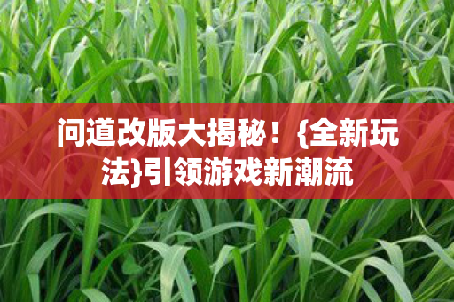 问道改版大揭秘!{全新玩法}引领游戏新潮流 问道改版大揭秘!{全新玩法}引领游戏新潮流