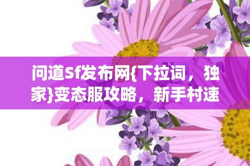 新手村速成大佬秘籍图片
