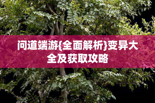 问道端游{全面解析}变异大全及获取攻略