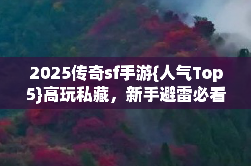 2025传奇sf手游{人气Top5}高玩私藏，新手避雷必看