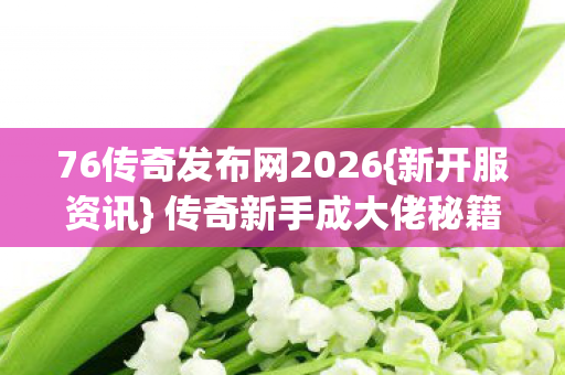76传奇发布网2026{新开服资讯} 传奇新手成大佬秘籍 76传奇发布网2026{新开服资讯} 传奇新手成大佬秘籍