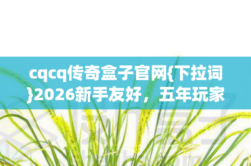 cqcq传奇盒子官网{下拉词}2026新手友好，五年玩家力荐