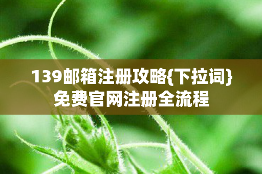 139邮箱注册攻略图片