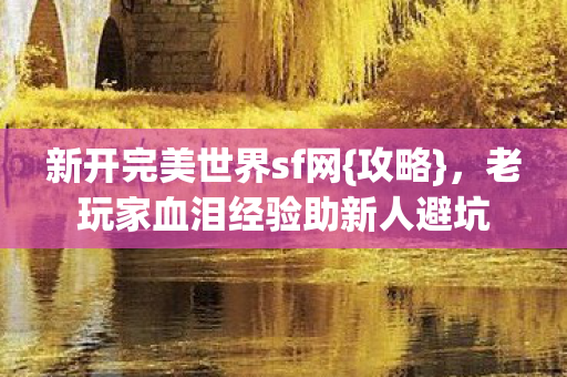 老玩家血泪经验助新人避坑图片