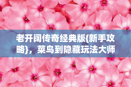 老开阔传奇经典版{新手攻略},菜鸟到隐藏玩法大师的蜕变 老开阔传奇经典版{新手攻略},菜鸟到隐藏玩法大师的蜕变