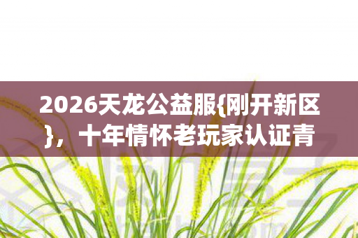 十年情怀老玩家认证青春回忆杀图片