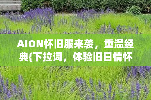 AION怀旧服来袭图片
