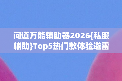 问道万能辅助器2026{私服辅助}Top5热门款体验避雷指南