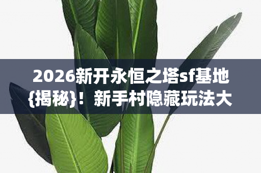 2026新开永恒之塔sf基地图片