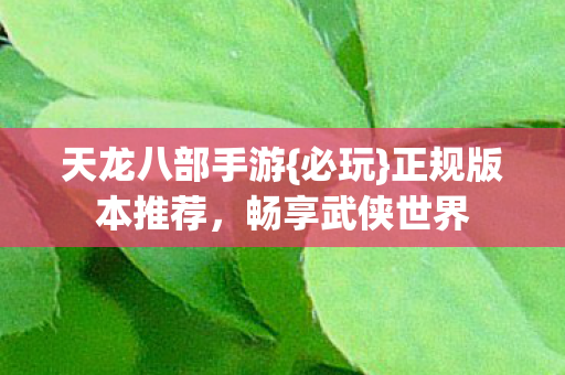 天龙八部手游图片