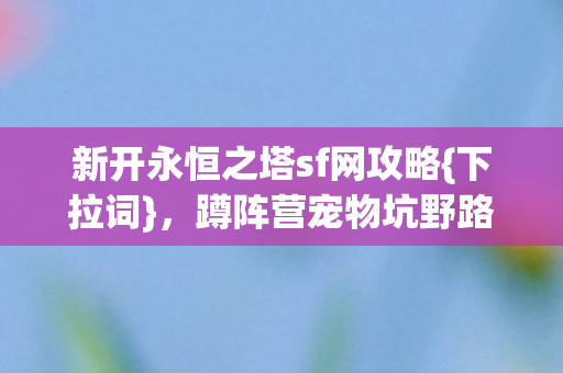 新开永恒之塔sf网攻略图片