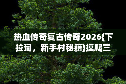 热血传奇复古传奇2026{下拉词,新手村秘籍}摸爬三年悟隐藏快乐 热血传奇复古传奇2026{下拉词,新手村秘籍}摸爬三年悟隐藏快乐
