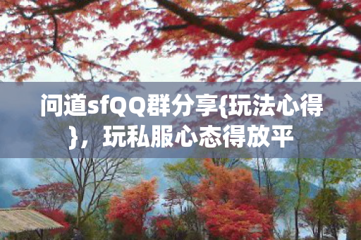 问道sfQQ群分享{玩法心得}，玩私服心态得放平