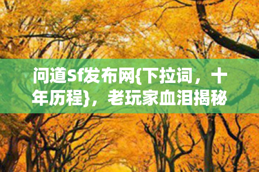老玩家血泪揭秘公测内测坑图片