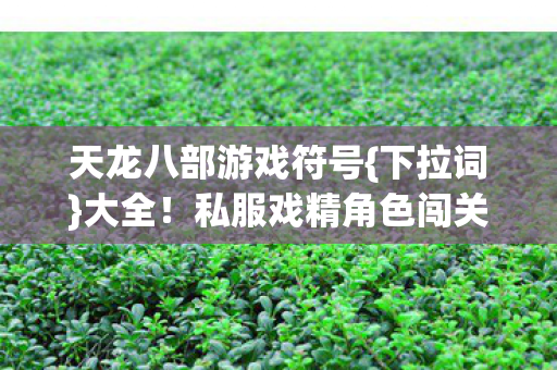 私服戏精角色闯关必备图片
