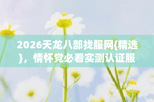 情怀党必看实测认证服攻略图片